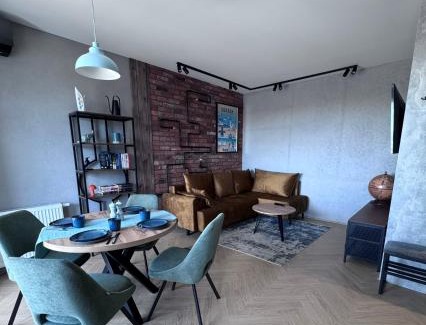 Nowy Port Apartment | Apartament HORIZON, 17 piętro z widokiem na Zatokę Gdańską