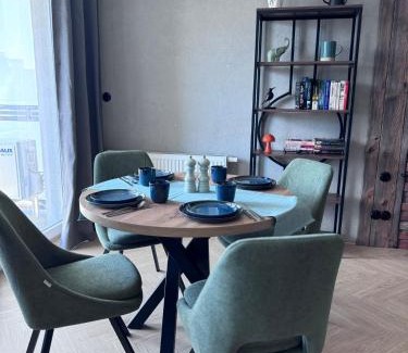 Nowy Port Apartment | Apartament HORIZON, 17 piętro z widokiem na Zatokę Gdańską