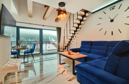 Meszna Apartment | Apartament Marmurowy w Szczyrku z widokiem na góry z dostępem do sauny i jacuzzi w weekendy , dwa miejsca parkingowe