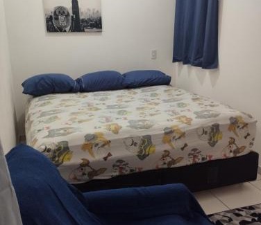 Furnas Apartment | Apartamento 1 no Tremembé quarto cozinha banheiro