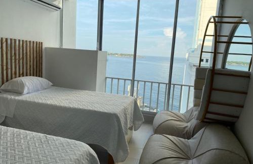 El Laguito Apartment | Apartamento con hermosa vista al mar, Cristoforo en el Laguito Cartagena a pocos pasos de la playa