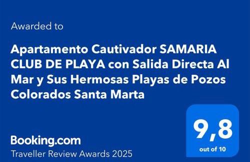 Pozos Colorados Apartment | Apartamento Cautivador SAMARIA CLUB DE PLAYA con Salida Directa Al Mar y Sus Hermosas Playas de Pozos Colorados Santa Marta