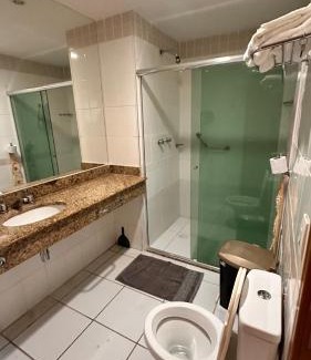 Compensa Apartment | Apartamento no tropical executive hotel com varanda, 1 cama de casal e 2 camas de solteiro