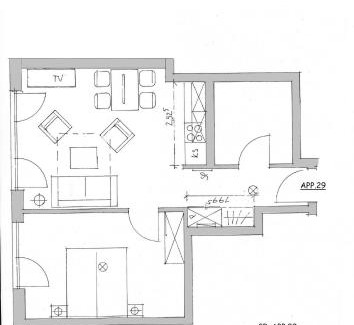 Eckernfoerde Apartment | Apartment 29 "Heimathafen 29", Apartmenthaus Hafenspitze, Blickrichtung InnenstadtBinnenhafen