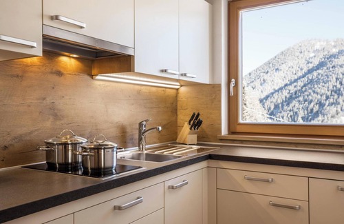 San Martino in Badia Apartment | Apartment 'Ciasa Funtanies Sas Dla Crusc' with Mountain View, Shared Garden and Wi-Fi