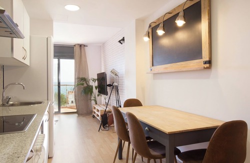 Canet de Mar Apartment | Apartment 'Terraced Beach' with Private Terrace, Wi-Fi and Air Conditioning