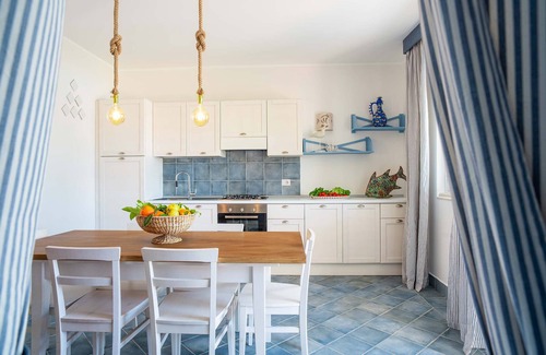 Villammare Apartment | Apartment with terrace. Shared pool. 150 metres from beach