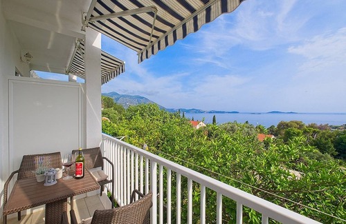 Brasina Apartment | Apartments Grljević - Studio Apartment with Balcony and Sea View (A3)