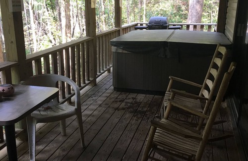 Chimney Rock Cabin | Appalachian 1Br Cabin Hot Tub on deck Cozy Getaway