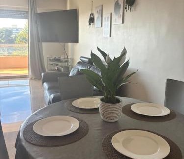 Fabron Apartment | Appartement lumineux Vue Mer, Piscine et tennis