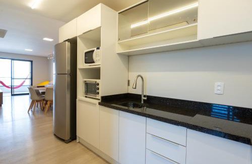 Picarras Apartment | Apto a VISTA MAR 150m PRAIA Cozinha completa CHURRASQUEIRA AR CONDICIONADO Wi-Fi e vaga privativa de garagem Reserve agora mesmo