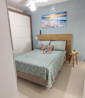 Umuarama Apartment | Apto Centro Ubatuba com Varanda Gourmet, Suíte e Piscina