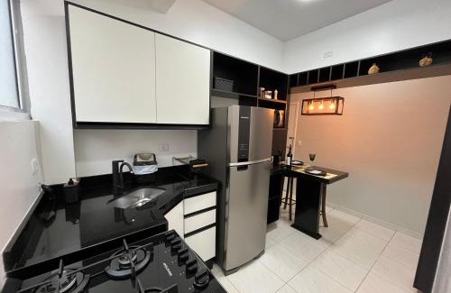 Boqueirao Apartment | Apto com 2 varandas, vista para o mar e AC