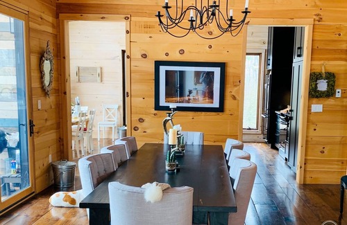 East Burke House | Architectural Gem country home with pickleball court.