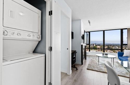 Burnaby Apartment | Arcola Retreat, Modern Condo with Balcony, Workspace and Views