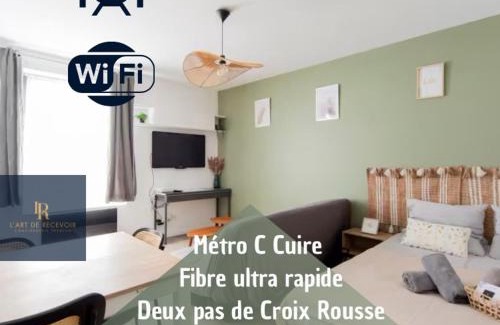 Margnolles - Rhone Apartment | Art de recevoir - L'Écrin de Margnolles - Croix Rousse - Métro C-Cuire