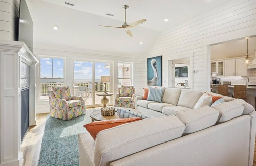 Pine Island House | Austin - New Construction Oceanfront 11BR with Elevator, Fire Pit, Pool, Fitness Room and More!