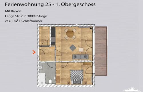 Stiege Apartment | Auszeit-im-Harz Haus 5 Wohnung 25