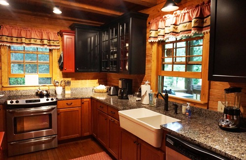Lake Sequoyah Cabin | Authentic Highlands Log Cabin with Dock, Canoe + Fire Pit