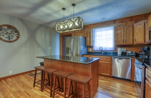 Alexander Cabin | Authentic Log Cabin Hot Tub! Mountain Views! Fire Pit! Fireplace! All One level!
