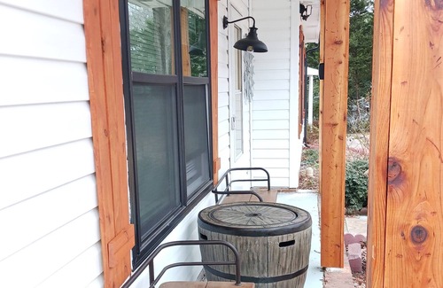 Toddville Road House | Backyard Under Construction: Modern Farmhouse 3miles to Uptown