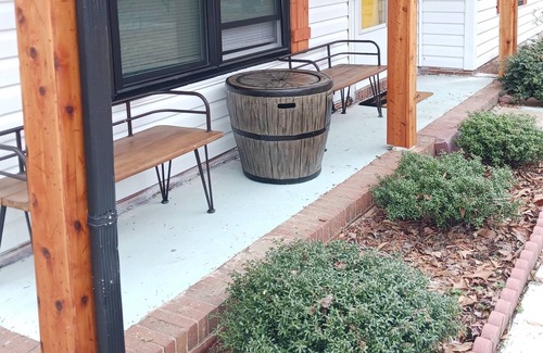Toddville Road House | Backyard Under Construction: Modern Farmhouse 3miles to Uptown