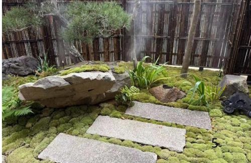 Nishijin Villa | Basara Kinmokusei Kyoto Machiya with 2 Gardens, Hinoki Sauna and Semi-Open-Air Bath