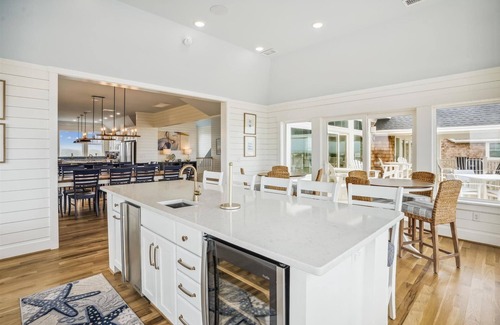 Pine Island House | Basnight - Beautiful New Construction Oceanfront Home with Elevator, Theater, Gameroom and Ocean Views!