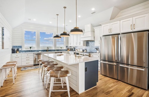 Pine Island House | Basnight - Beautiful New Construction Oceanfront Home with Elevator, Theater, Gameroom and Ocean Views!