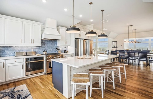 Pine Island House | Basnight - Beautiful New Construction Oceanfront Home with Elevator, Theater, Gameroom and Ocean Views!