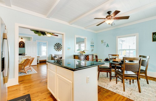 Port Bolivar House | Bay and gulf-view home with gas grill, deck, and outdoor seating area