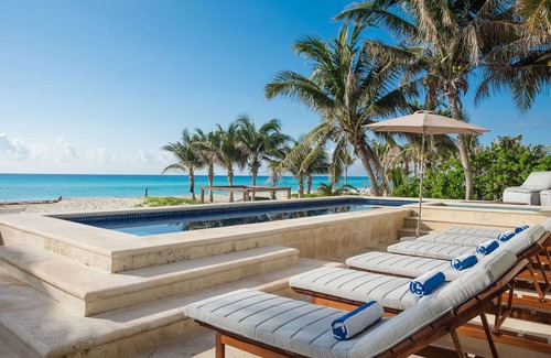 Playacar Beach Villa | Beach House - 4 Bedroom Beachfront Luxury Getaway w/cook