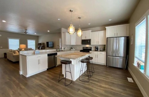South Haven House | Beach inspired vacation home with new pool, hot tub & pool house for our guests!