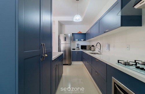 Campeche Leste Apartment | Beachfront apt With Pool and Barbecue. Vic0203
