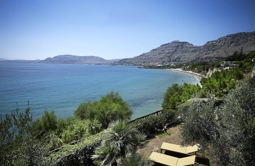 Pefkos Villa | Beachfront Villa few steps away from a sandy beach