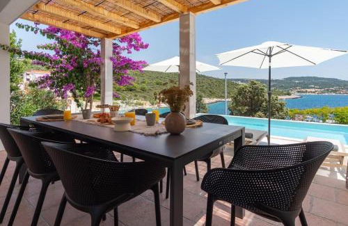 Rogoznica Villa | Beachfront Villa Larisa with Whirlpool, Media room