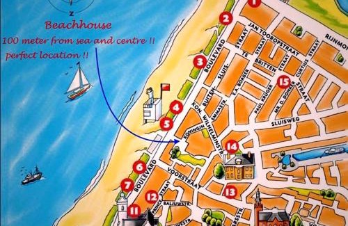 Municipality of Katwijk Apartment | Beachhouse Anna, 1 minute walk to the beach and centre of Katwijk, Free private parking next to the house !
