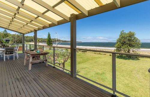 Long Beach House | Beachscape-Overlooking Long Beach and beyond the Tollgate Islands.