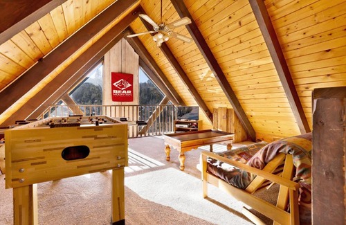Moonridge Ski Chalet | Bear Mountain Views by Big Bear Vacations Walk to Ski Lift Chalet with Foosball & Views