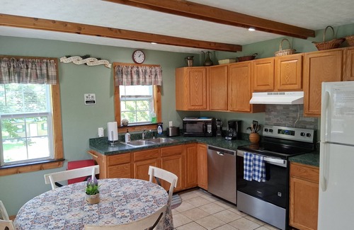 Luray Cabin | Bear Valley- Riverfront with hot tub - Starlink Satellite Wi-Fi