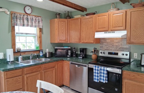 Luray Cabin | Bear Valley- Riverfront with hot tub - Starlink Satellite Wi-Fi