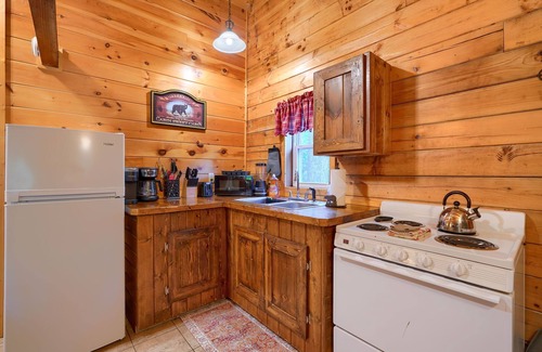 South Bloomingville Cabin | Bearadise Cove: Pet friendly + private couples cabin w/hot tub in Hocking Hills