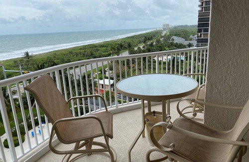 Fort Pierce Shores Condo | Beautiful ocean views from 9th floor. Nicely decorated with beach décor