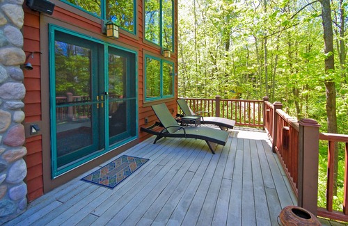 Empire House | Beautiful home on Little Glen Lake with a pool table, dock, fireplace, AC