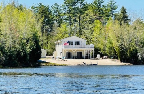 East Wakefield House | Beautiful lakefront! Private, sandy beach. Fire pit. Parking. Two living areas.