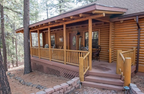 Highland Pines House | Beautiful Log Cabin on an acre in the tall pines with fenced yard for dogs!