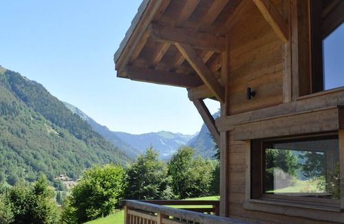 Essert-Romand Ski Chalet | Beautiful, luxury self-catered chalet, outdoor hot tub, great views