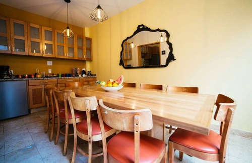 La Condesa Apartment | Beautiful Peach Flower Art Wall Condesa G7