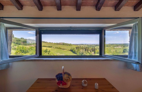 San Gimignano Villa | Beautiful private villa for 6 people with private pool, WIFI, TV, panoramic view and parking