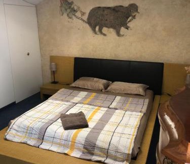 Zug House | Bedroom cum office with shared shower in Zug's Old Town